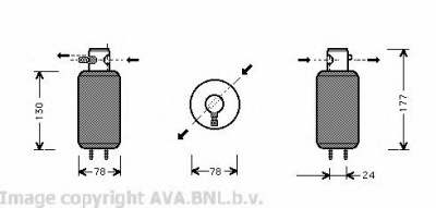 AVA QUALITY COOLING vwd165 -  Осушитель, кондиционер